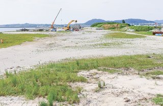 ＣＩＱ機能を備えたクルーズターミナルの建設地。本格的な工事が来週から始まる見通しとなっている＝5日午後、南ぬ浜町