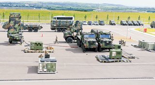 昨年の日米共同訓練。陸自石垣駐屯地には米海兵隊の防空レーダーが配置された＝2023年10月24日