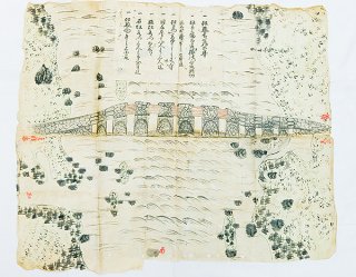 162年前の1862年に描かれたとみられる宮良橋絵図